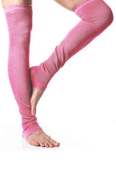 Rock '80s-throwback style with these soft cotton-blend leg warmers that will keep your lower body feeling toasty. Cotton/spandex Machine wash, line dry Imported Pink Stretch Footless Legwear, Soft Footless Leg Warmers, Pink Fitted Leg Warmers For Fall, Stretch Leg Warmers For Yoga In Winter, Stretch Pink Legwear For Spring, Pink Stretch Legwear For Spring, Casual Stretch Pink Leg Warmers, Pink Fitted Casual Leg Warmers, Casual Pink Fitted Leg Warmers