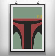 a star wars poster hanging on the wall