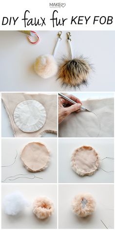 how to make faux fur key fobs with this easy step - by - step instructions