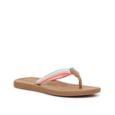 Roxy-Gianna Flip Flop Freshen up your warm weather shoe collection with the Gianna flip flop from Roxy. This casual pair is fashioned with bright stripes and easily pairs with anything from shorts to beach wear! Casual Rainbow Synthetic Sandals, Multicolor Synthetic Flip Flops For Swimming, Comfortable Multicolor Synthetic Flip Flops, Multicolor Cushioned Synthetic Flip Flops, Multicolor Synthetic Flip Flops With Cushioned Footbed, Casual Rainbow Sandals For The Beach, Multicolor Cushioned Sandals For Beach, Rainbow Sandals For Spring Beach Outing, Casual Multicolor Flip Flops For Beach Season