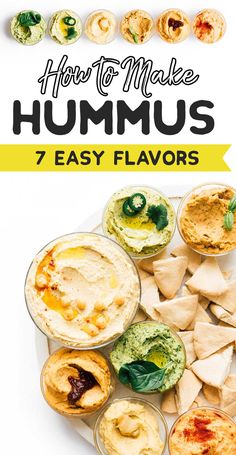 hummus are an easy appetizer to make for your next party