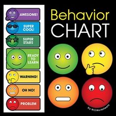 the behavior chart with different emoticions on it