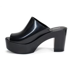 PRICES MAY VARY. fabric-and-synthetic Imported Rubber sole Spring Clogs With 4-inch Open Heel, Spring Clogs With 4-inch Wedge Heel, Black Clogs For Summer Parties, Modern Summer Clogs With Reinforced Heel, Black Clogs With Padded Heel For Spring, Black Spring Clogs With Padded Heel, Jelly Heels, Melissa Shoes, Heels For Women