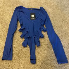 Nwt Fashion Nova Blue Cutout Bodysuit Size Xs. Very Stretchy Material White Long Sleeve Bodysuit, Expensive Fashion, Fashion Nova Bodysuit, Bustier Bodysuit, Sequin Bodysuit, Red Bodysuit, Velvet Bodysuit, Bodysuit Top, Cutout Bodysuit