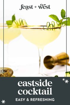 an easy recipe for the eastside cocktail