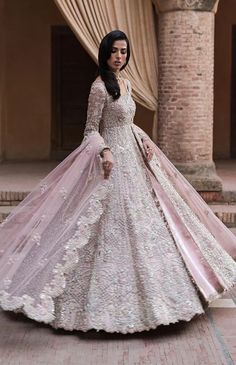 Lehenga Gown Pink Pakistani Bridal Dress for Wedding Pink Pakistani Bridal Dress, Pakistani Bridal Gown, Pakistani Bridal Dresses Online, Organza Gown, Pakistani Bridal Dress, Net Gowns, Pakistani Clothes Online, Printed Lehenga, Gown Pink