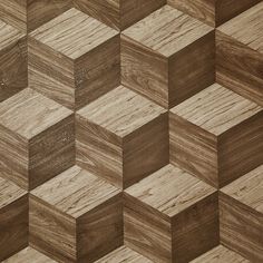 an image of wood flooring that looks like hexagonals or cubes