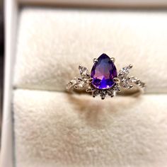 Bomb Party "Shimmering Wonder" Lab Created Blue Purple Bi-Color Tourmaline + Rhodium Plating Rbp3673 Msrp $132 Unworn (49) Purple Teal Wedding, Goth Attire, She Was A Fairy, Weddings On A Budget, Costumes Dresses, Jewelry Stones, Ring Inspo, Fairy Wedding, Magical Jewelry