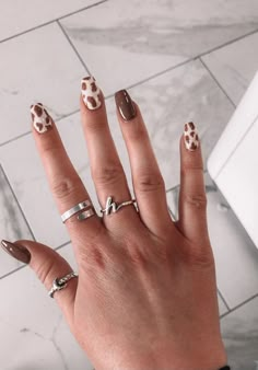 Cow Print Nails, Boho Nails, Cow Nails, Basic Nails, Print Nails