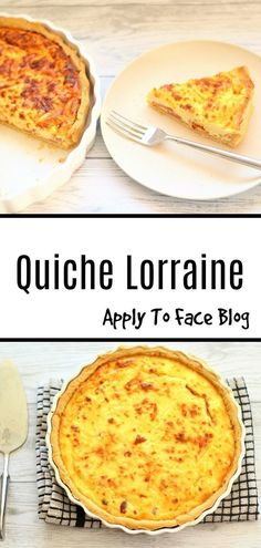 an image of quiche loraine with text overlay