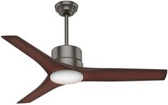 a ceiling fan with two lights on it