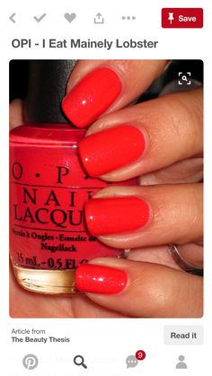 Coral Nail Polish, Opi Nail Colors, Orange Nail Polish, Pretty Nail Colors, Coral Nails, Nails Only, Get Nails