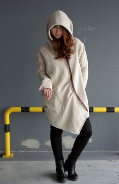 "Cream Jacket, Women Hoodie, Hooded Sweatshirt Express Shipping to the USA, UPS Courier for free Delivery 3-5 Business Days Thanks for your love for the Hoodie/Coat ♥ About this product... Zip up sweatshirt hoodie. An asymmetrical sweatshirt with capacious and comfortable pocket and side hidden pocket. Long sleeve sweatshirt with thumb holes which make it warm and comfortable. Wide and capacious hood :) Good quality, soft fabric which stretches slightly to fit your body and is therefore very com Winter Beige Hoodie With Drawstring Hood, Cream Hoodie Sweatshirt With Pockets, Cream Long Sleeve Hoodie With Pockets, Beige Winter Hoodie With Kangaroo Pocket, Beige Hooded Jacket For Winter, Beige Hooded Winter Jacket, Hooded Fleece Jacket With Kangaroo Pocket For Fall, Winter Outerwear With Kangaroo Pocket, Winter Long Sleeve Outerwear With Kangaroo Pocket