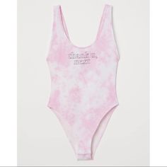 Ariana Grande Thank U Next Pink & White Tie Dye Body Suit I Have One Of Each Size: Xs, Small, Medium, Large Brand New!! Rare Pink Ariana Grande, Ariana Merch, Thank U Next, Printed Jersey, Sleeveless Bodysuit, Spice Girls, Fashion Line, Thank U, Tie Dye Print