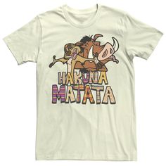 Keep it cool with this Disney's The Lion King Men's Hakuna Matata Pumbaa Graphic Tee. © Disney FEATURES Crewneck Short sleeveFABRIC & CARE Cotton Machine wash Imported Size: XXL. Color: Natural. Gender: male. Age Group: adult. Lion King Hakuna Matata, Lion King Shirt, King Shirt, Keep It Cool, Kings Man, The Lion King, Disney Outfits, The Lion, Lion King