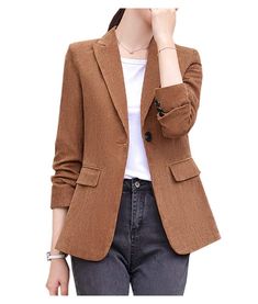 PRICES MAY VARY. Material: Made of durable 94% polyester, 6% spandex, soft and comfortable, wash machine and hand wash safe. Women's corduroy blazer features that lapel, long sleeve, solid color, one button, pockets, slim fit, casual style. Occasion: Women's corduroy blazer is suitable for casual,beach, party, club, outdoor, work, office, school, travel,vacation or daily wear. Women's corduroy suit coat is matching with leggings, wide leg pant, denim pant, dress and other clothes you want to wear, relaxed and comfortable to wear for daily day and special day. Simple style make you easily match clothes and show your charm. Leggings Wide Leg, Corduroy Blazer Women, Corduroy Suit, Corduroy Jacket Womens, Pant Dress, Leggings Wide, Business Casual Winter, Casual Blazer Women, Dressy Casual Outfits