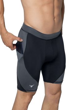 These shorts are a must in every men's wardrobe. Wear them everywhere and match them with everything. Combining your shorts has never been easier! These shorts that will keep you cool like a good ol' thermos. Why bulls love our shorts: Soft crotch cup conceals your VPL (visible 🍆line); brave souls can take it off to bare it all Open pocket for your phone, zipper pocket for your valuables Inner drawstring keeps your shorts snug; higher back rise avoids any "crack-ccidents" Shirt loop at the back Gray Athletic Shorts With Pockets For Training, Black Compression Athletic Shorts With Pockets, Functional Gray Shorts With Pockets, Gray Athletic Shorts With Pockets For Sports, Gray Activewear Shorts With Pockets, Sporty Gray Athletic Shorts With Pockets, Gray Athletic Shorts With Pockets, Mens Compression, Compression Shorts