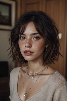 Haircut 2024 Woman, Mid Short Haircut, Short Medium Hairstyle Women, Mid Haircut, Choppy Bob Hairstyles, Hair Inspiration Short, Hair 2024, Short Hair Haircuts, Haircuts For Women