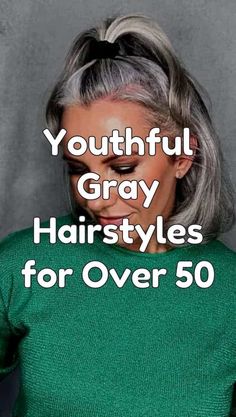 50 Youthful Gray Hairstyles for Over 50 Hairstyles For Over 50, Grey Hair With Bangs, Gray Hairstyles, Grey Curly Hair, Medium Hair Styles For Women