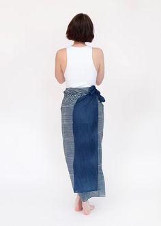 Vaan Pareo – matta Hand Block Printing, Short Wrap Skirt, Bandeau Dress, Indigo Dye, Block Printing, Cotton Voile, Sarong, Wrap Skirt, Dress Long