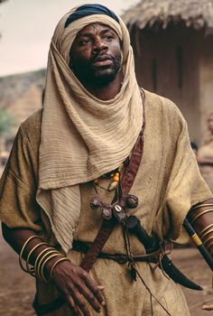 Derek Luke, Desert Clothing, 3d Karakter, History Channel, Fantasy Costumes, African History, African Culture, Fantasy Inspiration, Traditional Clothing