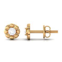 Product Details Leave your mark with this Flower Earrings featuring Round Cut Diamond in Prong Setting and adorned in Solid Gold. Product Information SKU SHP-EARRINGS072018580 Length 5.2 mm Width 5.2 mm Weight 0.92 gm (Approximate) DIAMOND INFORMATION No.of Stones 2 Pieces Total Weight 0.18 Carat (Approximate) Dimension(approx) Round-2.40X2.40 mm-2 Pcs Color HI Cut Brilliant Shape Round Setting Type Prong-Setting Quality Grade SI View More Product Parent Collection Handle diamond-earrings Formal Yellow Gold Flower Earrings With Prong Setting, Yellow Gold Round Flower Earrings For Anniversary, Yellow Gold Round Flower Earrings With Prong Setting, 14k Gold Round Flower Earrings For Formal Events, Gold Flower Earrings With Prong Setting, Leave Your Mark, Floral Studs, Signature Jewelry, Timeless Jewelry