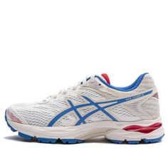 (GS) ASICS Gel-Flux 4 Sneakers 'White Blue' 1014A321-101 White Asics Low-top Running Shoes, White Low-top Asics Running Shoes, White Asics Sneakers For Errands, Asics White Sneakers For Running Errands, White Fade-resistant Running Shoes For Jogging, Asics White Running Shoes With Air Cushioning, Sporty Asics Running Shoes Fade-resistant, Asics Running Shoes With Breathable Mesh For Marathon, Sporty Fade-resistant Asics Running Shoes