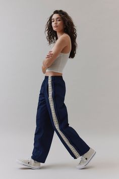 Track Pant, Lace Inset, Wide Pants, Relaxed Style, Bodycon Mini Dress, Urban Fashion, Bottoms Pants, Fashion Pants, Track Pants