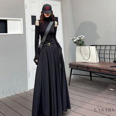 Lasaky - Vintage Chic Low Waist Pleated Skirt Half-length Skirt Low Waisted Skirt, Loose Cotton Pants, Full Outfits, Flared Sleeves Top, Pleated Maxi Skirt, Ruched Skirt, Floor Length Skirt, Linen Casual, Women Skirts