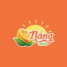 mango juice logo on an orange background