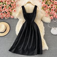 Lovely corduroy A line dress fashion dress Fabric: corduroy Color: pink, brown, apricot, blue, black Size(cm): free size length 105 bust 94 Line Dress, Pink Brown, Dress Fashion, Halter Formal Dress, Dress Fabric, Apricot, Free Size, Sleeveless Formal Dress, A Line Dress