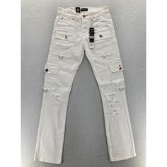 Preme Jeans Mens 30x34 Semi Stacked Fit Cargo Utility White Distressed Denim Y2k The Item Shown In The Pictures Provided Is The Item You Will Receive. Please See All Pictures For More Details. Condition Notes: Whether This Item Is New Or Pre-Owned We Encourage You To View All Of The Pictures Provided For Measurements And Or Any Noticeable Flaws. We Suggest You Compare The Measurements To Your Favorite Clothes To Ensure A Great Fit! Ripped Fitted Cargo Jeans, Ripped Fitted Casual Cargo Jeans, Casual Ripped Fitted Cargo Jeans, Fitted Ripped Casual Cargo Jeans, Distressed Fitted Cargo Jeans, Utility Style Fitted Jeans For Streetwear, Fitted Washed Cargo Jeans For Streetwear, Fitted Utility Jeans For Streetwear, Fitted Ripped Cargo Jeans For Streetwear