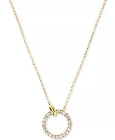 Macy's - Diamond Circle 18" Pendant Necklace (1/3 ct. t.w.) in 14k Gold Circle Diamond, Custom Jewelry, Jewelry Inspiration, Pendant Necklace, Pendant, Gold