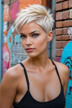 Cropped Pixie Haircut, Punk Pixie Haircut, Short Haircut Styles, Short Hair Pixie Cuts, Spiked Hair, Short Sassy Hair, Choppy Hair, Messy Short Hair