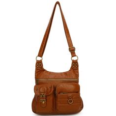 Product Features Made with high quality soft vegan leather, the Emily crossbody is the larger version of our aria crossbody. This bag features brass hardware, 4 exterior pockets, and a back pocket for all you daily essentials Easy access to store all your essentials: 1 zipped closure, 2 exterior pockets, and 1 back nylon zipped pocket Studded stones to give the bag more contrast Dimension: 8" L x 9" H x 3" W Polyester lining Adjustable straps up to 24 inches Soft-vegan leather Brass toned/silver Faux Leather Shoulder Bag With Metal Hardware For Travel, Crossbody Hobo Bag With Metal Hardware For Daily Use, Travel Satchel With Metal Hardware And Faux Leather, Faux Leather Crossbody Satchel With Metal Hardware, Fall Shoulder Bag With Metal Hardware For Everyday, Casual Soft Leather Crossbody Hobo Bag, Casual Soft Leather Hobo Crossbody Bag, Casual Faux Leather Shoulder Bag With Pockets, Metal Hardware Crossbody Shoulder Bag For Everyday Use