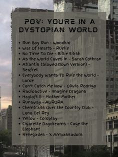 a poster with the words poly you're in a dystopian world