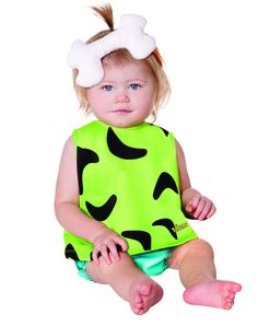 PRICES MAY VARY. When trying to decide between two sizes, choose the larger size for a better fit. Officially licensed Includes shirt, bloomers, and headband Polyester, spandex Imported 
Your little one will rock the town of Bedrock in this adorable Pebbles Flintstone costume! This colorful and cute Pebbles costume includes a sleeveless green top with black details, blue bloomers, and a cozy stretch headband with a plush bone accent.

Product Features
     Officially licensed
     Includes: Shir Baby Pebbles Costume, Pebbles Flintstone Costume, Flintstone Costume, Flintstones Costume, Pebbles Costume, Halloween Spirit Store, Home Halloween Costumes, Pebbles Flintstone, The Flintstones