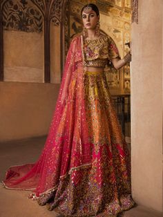 Luxury Mehndi Lehnga Choli for Wedding with Magnificent Look emblazoned with beautiful embroidery. Buy Luxury Mehndi Lehnga Choli online in USA. Mehndi Lehnga, Bridal Lehenga Pakistani, Lehenga Pakistani, Choli For Wedding, Mehndi Dresses, Pakistani Formal Dresses, Indian Bridal Lehenga, Pakistani Fashion Casual, Pakistani Wedding Dresses