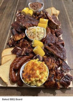 the bbq platter is ready to be eaten