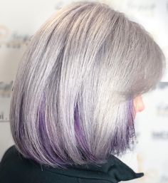 Color, Cut & Style by Cathie Fennell Ice Hair Color, Silver Purple Hair, Ice Hair, Lavender Highlights, Frosted Hair, Silver Blonde Hair, Color Highlights, Silver Blonde, Blending Gray Hair