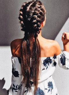 We're ready for you, summer! Brunette Braids, Double Braids, Luxy Hair Extensions, Luxy Hair, Fest Outfits, Trending Hairstyles, Box Braids Hairstyles