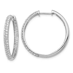 Medium Hoop Earrings, Diamond Stone, Gold Material, White Gold Diamonds, Precious Stones, Gold Diamond, Natural Stones, Gift Set, Gifts For Women