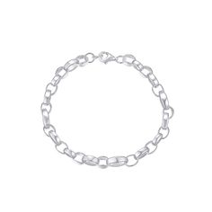 Accent any look with this platinum over silver link bracelet. Accent any look with this platinum over silver link bracelet.Click on this JEWELRY & WATCHES GUIDE to learn about fit, styles, materials and more! Length: 8 in., 7.5 in. Metal: sterling silver Plating: platinum Finish: polished Packaging: boxed Nickel free Size: 8". Gender: female. Age Group: adult. Classic Hypoallergenic Charm Bracelet, Classic Silver Bracelet With Spring Ring Clasp, Classic Silver Chain Charm Bracelet With Oval Links, Classic Silver Chain Bracelet With Spring Ring Clasp, Silver Chain Link Charm Bracelet, Everyday Silver Charm Bracelet With Oval Links, Modern Hypoallergenic Silver Charm Bracelet, Classic Silver Link Charm Bracelet, Classic Silver Bracelet With Rolo Chain