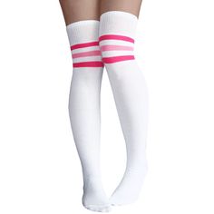 Innocent And Carefree, These White Cotton Thigh Highs Will Suit The Wardrobe Of A Young (Or Young At Heart) Fashionable Girl. Made In Usa Size: Women's 7-11 Material: 80% Cotton, 20% Nylon & Elastic Length: 32" - 34" Before Stretched Pink Thigh Highs, Thigh High Compression Socks, White Thigh Highs, Striped Thigh High Socks, Descendants Party, Silly Socks, Thigh High Stocking, Knee High Stockings, Goth Fashion Punk