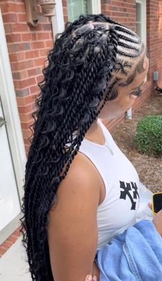 Twisted Hair, Big Box Braids Hairstyles, Feed In Braids Hairstyles, Goddess Braids Hairstyles, Box Braids Hairstyles For Black Women, Braids Hairstyles Pictures, Braided Cornrow Hairstyles, Braided Hairstyles For Teens, Cute Box Braids Hairstyles