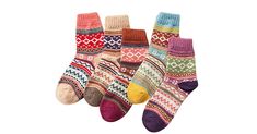 US 5 Pairs Wool Socks Womens Winter Warm Thick Knit Cabin Cozy Crew Socks 5-9 Fall Beanies, Cashmere Socks, Winter Socks, Warm Socks, Wool Socks, Patterned Socks, Classic Pattern, Casual Socks, Cotton Socks