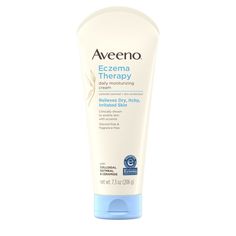 NEW Aveeno Eczema Therapy Moisturizing Cream 7.3 Ounce ~ 1 Each  ~ FREE SHIPPING Keeping your skin's moisture levels intact is important for the management of eczema. Developed with leading dermatologists, this breakthrough daily cream is clinically shown to help relieve the key symptoms of eczemaitchiness, the appearance of redness, dryness and irritation. In addition to Colloidal Oatmeal, Aveeno Eczema Therapy Daily Moisturizing Cream is also specially formulated with ceramide, essential lipid naturally found within the skin and helps to prevent the recurrence of extra-dry skin. Aveeno Eczema Therapy Daily Moisturizing Cream is allergy tested, steroid-free and fragrance-free. From the #1 dermatologist-recommended eczema moisturizer brand, Aveeno uses the goodness of nature and the power Aveeno Cream, Moderate Acne, Best Lotion, Colloidal Oatmeal, Extra Dry Skin, Lotion For Dry Skin, Moisturizing Body Lotion, Moisturizing Cream, Daily Skin Care Routine