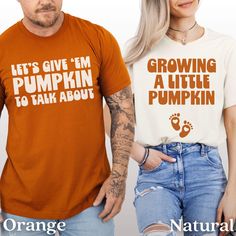 Add a dash of humor to your Thanksgiving feast with our collection of funny matching couples Thanksgiving pregnancy announcement shirts! Featuring playful puns and adorable designs, these shirts are the perfect way to share your exciting news. Choose from options like "Gobble Baby," "Gobblin' Up for Two," and more! Shop now and make your Thanksgiving extra special with a side of laughter! 👕 PRODUCT Experience unparalleled comfort and style with our Bella + Canvas 3001 t-shirt, perfect for any o Funny Text Tops For Parenting, Pregnant Thanksgiving, Funny Tops With Text For Parenting, Funny Parenting Tops With Text, Funny T-shirt With Text For Family, Thanksgiving Pregnancy Announcement #2, Funny Parenting Top With Text, Maternity Thanksgiving Shirt, Couples Thanksgiving Pregnancy Shirts