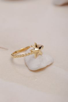 ❤️🔥 10K Yellow Gold Star Shaped Ring Star Ring for Women Simple Twist Ring Flat Star Gift for Girlfriend Ring Women Stackable Gold Minimalist ❤️🔥 ⭐️ Do you want an unforgettable gold gift for your grandchildren, nephews, girlfriend, spouse or people you care about? Then just choose the our necklace and ring that they will love, and we will design on the gift box in the best way for you and turn your necklace or ring into an eternal memory! Unforgettable Memories 🎁 Special Design Gift Boxes 🎄 High Quality Solid Gold Ring - Necklace 🚚 All Ring And Necklace Are Free and Same Day Shipping! ⭐️ We creat your jewelry as you wish!Welcome to Bex Jewelry! Jewelry has the power to be the one little thing that makes you feel unique.🌠 I am very excited that you are browsing my design gold product Adjustable Star-shaped Promise Ring, Star Charm Ring Jewelry Gift, Adjustable Star-shaped Jewelry For Promise, Fine Jewelry Star Shaped Rings For Gifts, Fine Jewelry Star-shaped Ring For Gift, 14k Gold Star-shaped Ring For Gift, Star-shaped Yellow Gold Rings As Gifts, Plain Wedding Ring, Girlfriend Ring