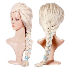 PRICES MAY VARY. ♥♥【Real Design of Wig as Same as the Anime Character】:All Style of Our Adult Princess Wig is Designed by Our Professional Cosplayer & Designer. We Have over 10 Years Design Experience & Cooperated with Comic Con ♥♥【Adjustable Cap Size for All Head Circumference】: Blonde Braids Costume Wig is Designed with 2 adjustable straps , 2 Hooks & Soft Breathable Material Structure.Adjust Blonde Princess Wig Size from Small to Medium to Large.No Worry about Size. ♥♥【Easily Styled by Your N Frozen Halloween Costumes, Elsa Wig, Princess Braid, Blonde Cosplay Wig, Blonde Cosplay, Elsa Cosplay, Wig Party, Blonde Braids, Princess Cosplay